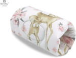 MimiNu - Perna pentru alaptat tip manson, Din bumbac certificat Oeko Tex Standard 100, 25 cm, Sweet Deer Pink (6426972011969)