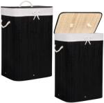 Springos bambusz Szennyeskosár, 1 részes, 72L - Fekete, Bézs (SPRI-HA0077)