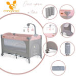 Cangaroo Once upon2 2 szint utazóágy zenélő forgó játékkal pink