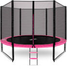AGA Trambulin külső védőhálóval 305 cm + létra AGA SPORT PRO MRP1010PINK - Rózsaszín (k9964-CO) - pepita