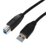 Roline USB-A 3.0 to USB-B - 0, 8m, fekete (11028869)