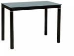 SIGNAL MEBLE Galant Edzett Üveg Étkezőasztal Fekete 100x60 (GALANTC100X60)