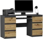 Mobene Modern számítógépasztal N32 - antracit - artisan tölgy