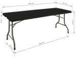  Összecsukható Konferenciaasztal - 180x75cm - Fekete
