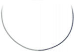  Ezüst Cirkónium Köves Nyaklánc - Kék-Fehér - 32cm