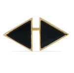  Suwari - Fekete Onix Aranyozott Ezüst Gyűrű - 14x29.40mm