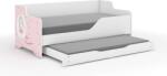  LILU gyerekágy laminált fronttal 160x80cm matraccal és ágyazható ágyneműtartóval bele 140x70 cm matraccal - hercegnős