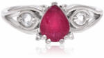  Ezüst Gyűrű Madagaszkári Rubinnal és Fehér Topázzal, XMP023/54