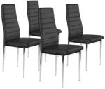 ModernHOME eko-bőr Szék garnitúra étkezőbe és nappaliba 4db - Fekete