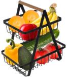 Ruhhy Dekoratív kétszintes zöldség/gyümölcs kosár (max17961)