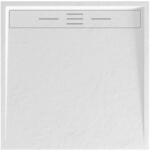 Welland kőhatású zuhanytálca szifonnal 80 x 80 cm - fehér (GT-8080LS) - pepita