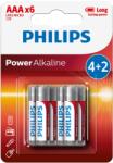 Philips Power Alkaline AAA 4+2 elemek (LR03P6BP/10)