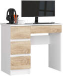 AKORD A-7 Clp Íróasztal Fehér / Sonoma Bal (IP0PBIUBIASONLEA7)