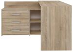 GreenSite Odell Dany sarok íróasztal polccal, tárolóval, sonoma (GSB5999114131807)