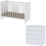 Lorelli Sweet Dream kiságy 60x120 + Komód - White
