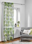 Splendid Dekor Függöny 140x260cm, Zöld Pálma Levél Mintás