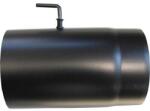 Muta Vastag falú füstcső 200/250mm huzatszabályzós - fekete