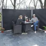  Bewello kétoldalú belátásgátló, Professzionális szélvédő, dupla árnyékoló oldalsó napellenző 2x 300 cm x 150 cm antracit (4006102)