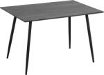 Praktiker Living étkezőasztal 120x80x76cm Mdf Fekete, Fém Lábak