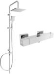 Mexen Sven Cube Zuhanygarnitúra - Termosztatikus - Króm (5907709180796)