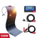  TRB hordozható, flexibilis monokristályos, 18V 100W-os napelem szett (18v100wnapelemszett)