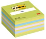 Post-it Notiță Post-it 76 x 76 mm, verde neon, amestec de culori