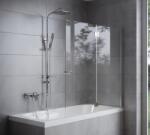 Sanimix Kétrészes Kádparaván 60+60x140cm, 6mm Edzett üveg