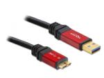 Delock USB 3.0-A micro-B mascul/femelă, cablu premium 1 m