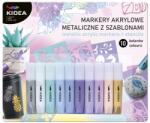 kidea Kidea, set de markere acrilice, metalic, 10 culori