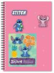 Beniamin Beniamin, Lilo si Stitch, caiet spiralat, A5, 80 fo, cu grila, roz, 1 buc