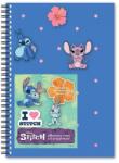 Beniamin Beniamin, Lilo si Stitch, caiet spiralat, A5, 80 fo, cu grila, albastru, 1 buc