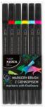 kidea Kidea, marker brush cu liner, 6 culori