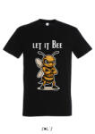TOP Munkavédelmi Póló TOP_PK-H_LET-IT-BEE-B XL-es fekete, méhecske minta (Let it bee), kereknyakú, 100% pamut (TOP_PK-H_LET-IT-BEE-B-XL)