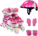 Action Pinky görkorcsolya szett sisakkal és hátizsákvédővel, 31-34, rózsaszín 34 rózsaszín