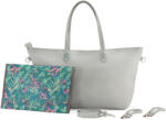 KinderKraft Select Treasurebag Prémium Pelenkázótáska Light Grey Nature Vibes - Több Rekeszes Baba-Mama Táska Hőszigetelt Zsebbel és Pelenkázó Alátéttel