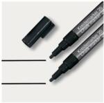 Sigel Folyékony krétamarker, kúpos hegy, 1-2mm SIGEL, fekete, 2db/cs (BA177)
