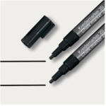 Sigel Folyékony krétamarker, kúpos hegy, 1-2mm SIGEL, fekete, 2db/cs (BA177)