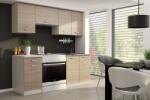 TEMPO KONDELA Mobilier de bucătărie 1, 8 m, stejar sonoma/alb, APART NEW