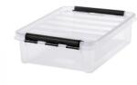 Smartstore Műanyag tárolódoboz, 8 liter, fekete fogantyúkkal, SMARTSTORE Classic 14, átlátszó - officeland