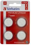 Verbatim Gombelem, CR2450, 4 db, VERBATIM "Premium (49535) - tonerpiac