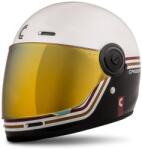 Cassida Fibre Super Hooligan Zárt Üvegszálas Bukósisak (Fehér-Fekete)