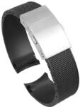  Curea silicon neagra capat curbat 21mm pentru Longines