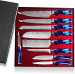 HARAHU Set de cuțite de bucătărie BL-13829 - 9 buc/Albastru KP13829