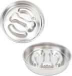 Nunbell Csontos kétoldalú evéslassító, habzsolásgátló fém kutyatál-22cm