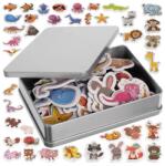 Kruzzel 40 darabos állatos hűtőmágnes készlet fémdobozzal (00022616)