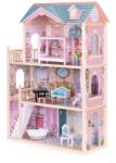 ECOTOYS 3 szintes fa babaház 11 bútorral (8106)