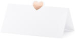  Ültetőkártyák - Rosegold színű szívvel, 10x5 cm (1 db / 10 db) (WS10-019R)