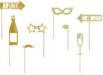 Foto kellékek Ünnepeljünk, mix, arany (1 pkt / 8 db. ) (KNP24-019)