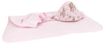 MimiNu Prosop cu gluga, MimiNu, 100x100 cm, bumbac si thermo fleece, Little Ballerina Pink (6426972022187) Prosop