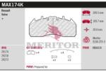 MERITOR set placute frana, frana disc MERITOR BRAKE PAD KIT MAX174K (MAX174K)